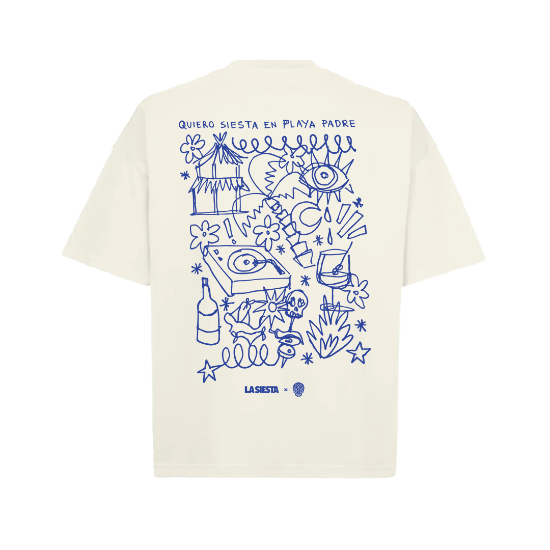 'QUIERO SIESTA EN PLAYA PADRE' TEE CREAM