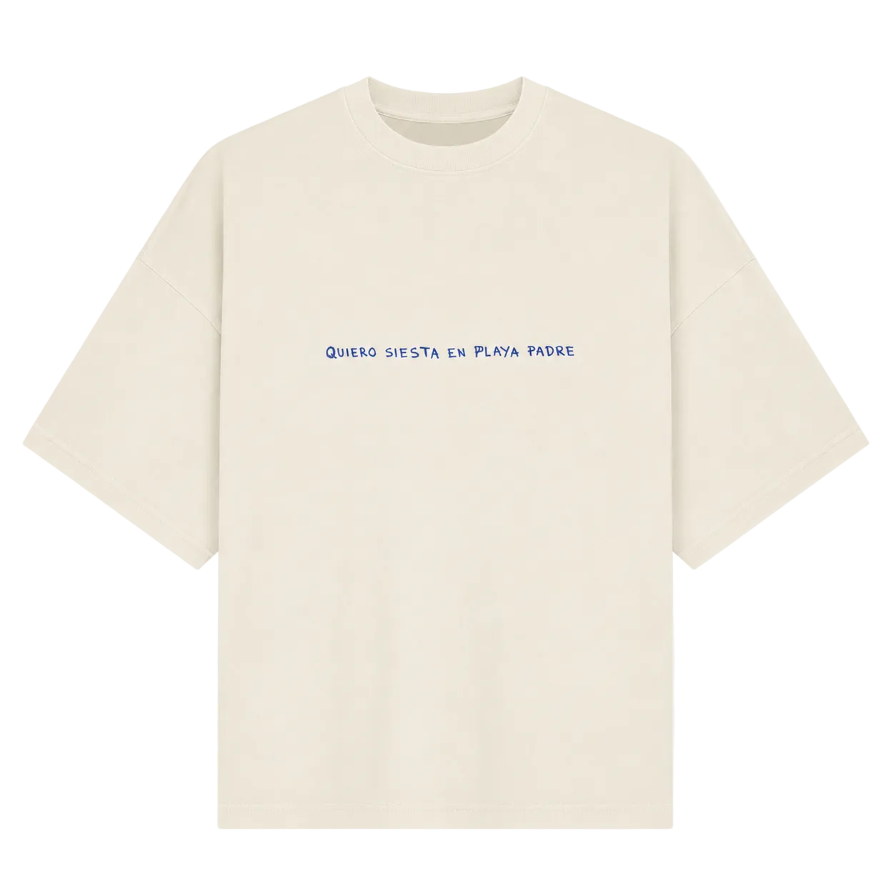 'QUIERO SIESTA EN PLAYA PADRE' TEE CREAM