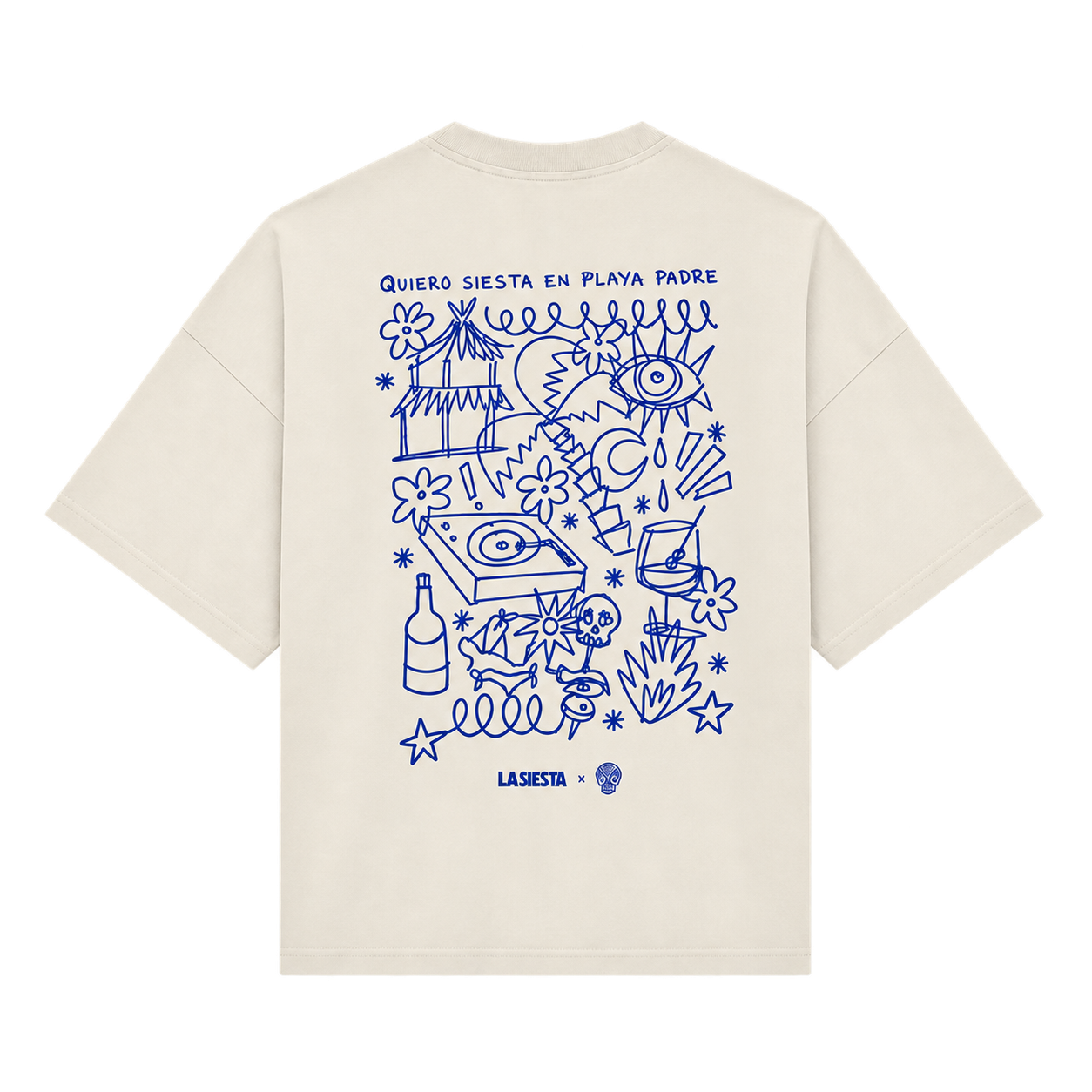 'QUIERO SIESTA EN PLAYA PADRE' TEE CREAM