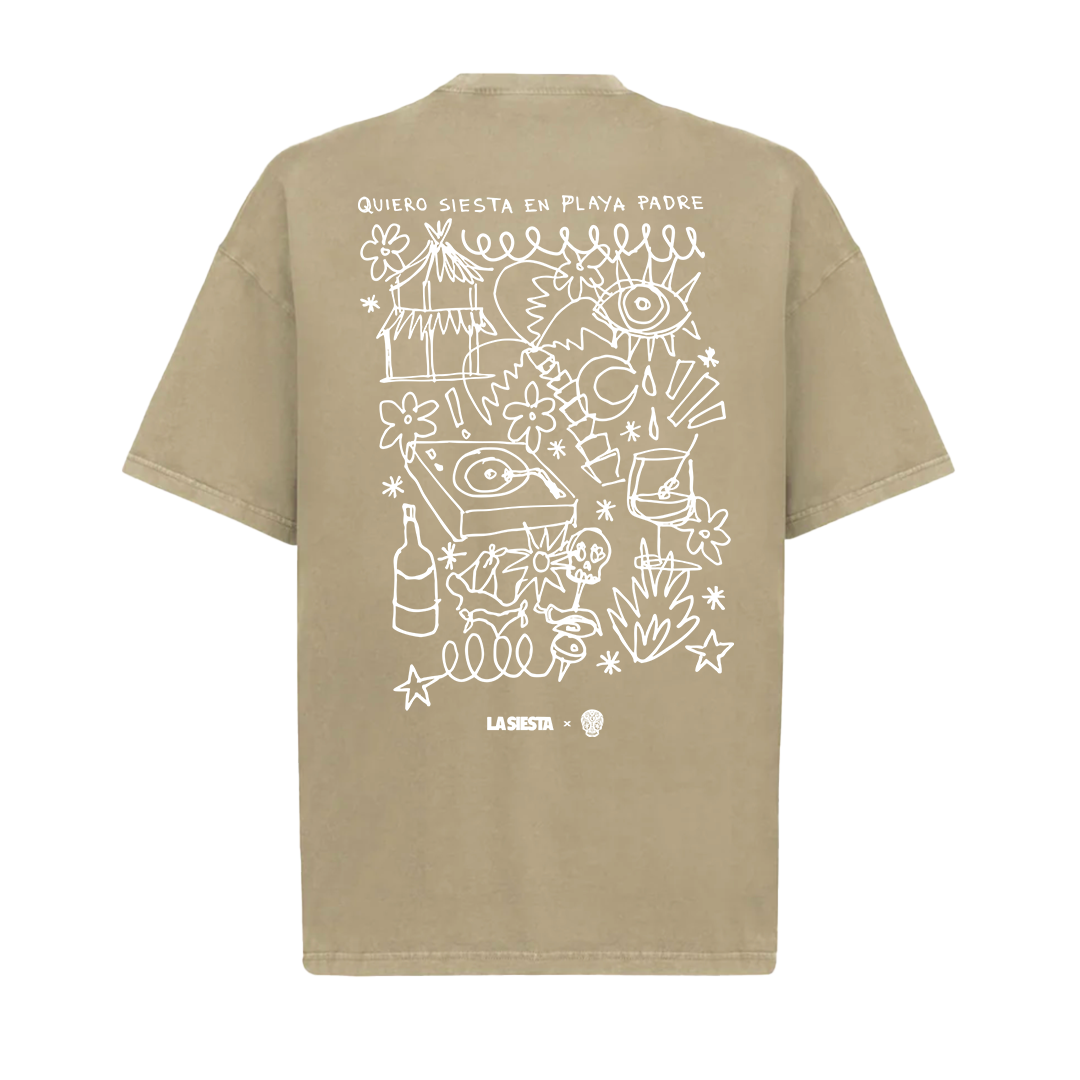 'QUIERO SIESTA EN PLAYA PADRE' TEE DUNE